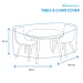 Medium Oval Table & Chair Combo Cover